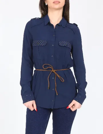 Camasa Bershka, bleumarin