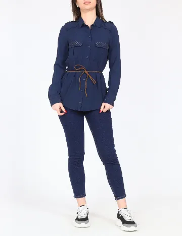 Camasa Bershka, bleumarin