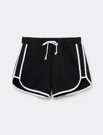 Pantaloni scurti Tezenis, negru/alb