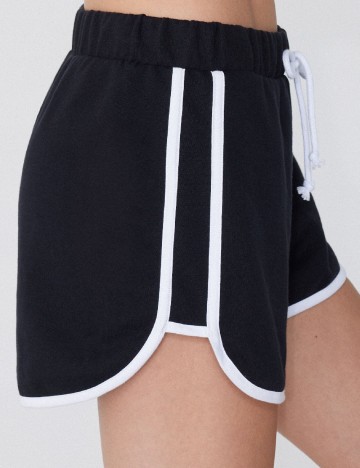 Pantaloni scurti Tezenis, negru/alb