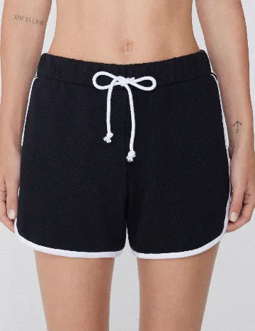 Pantaloni scurti Tezenis, negru/alb