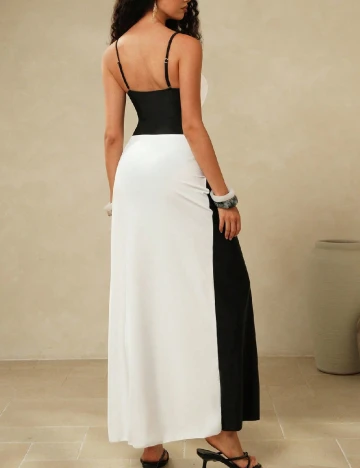 Costum de baie SHEIN, negru/alb