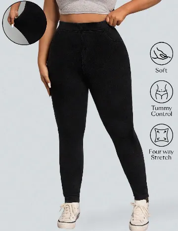 Pantaloni SHEIN CURVE, negru