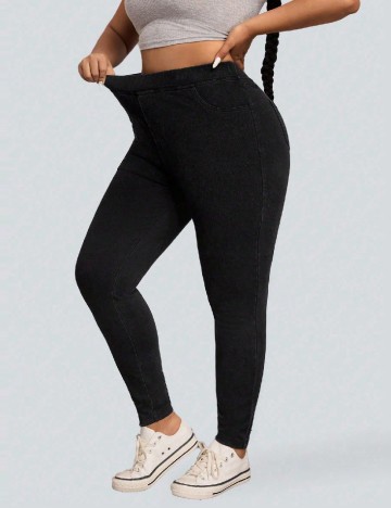 Pantaloni SHEIN CURVE, negru
