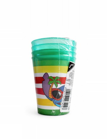 Set pahare din plastic 4 bucati Disney, verde