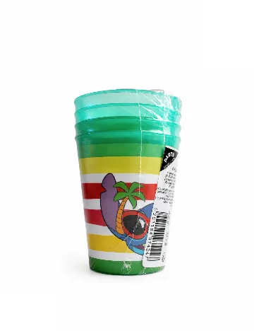 Set pahare din plastic 4 bucati Disney, verde