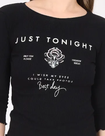 Top Bershka, negru
