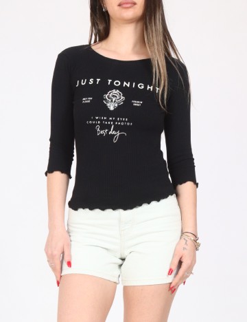 Top Bershka, negru