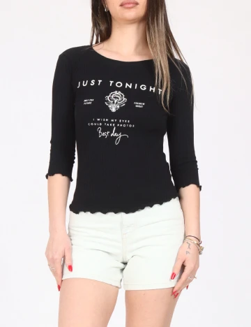 Top Bershka, negru