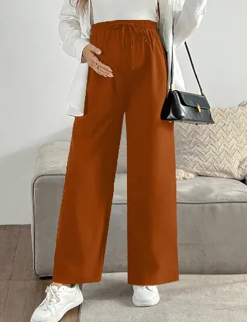 Pantaloni SHEIN Maternity, caramiziu
