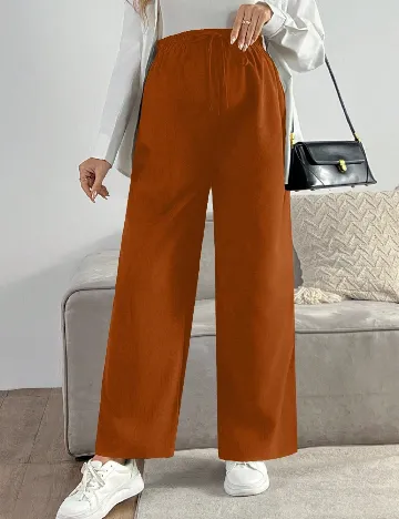 Pantaloni SHEIN Maternity, caramiziu