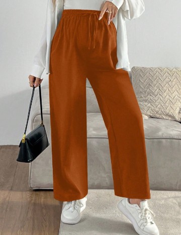 Pantaloni SHEIN Maternity, caramiziu