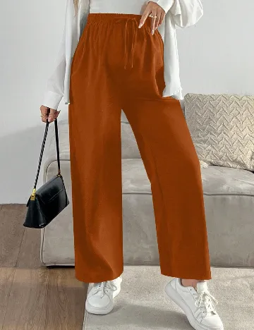 Pantaloni SHEIN Maternity, caramiziu