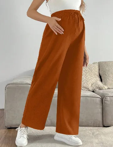 Pantaloni SHEIN Maternity, caramiziu