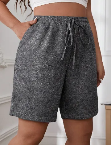 Pantaloni scurti SHEIN CURVE, gri