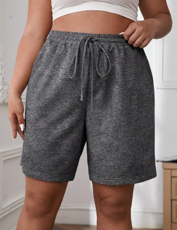 Pantaloni scurti SHEIN CURVE, gri