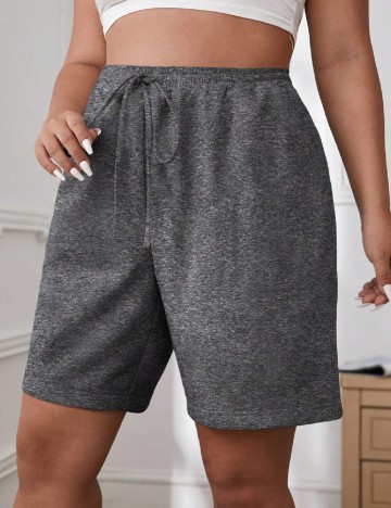 Pantaloni scurti SHEIN CURVE, gri