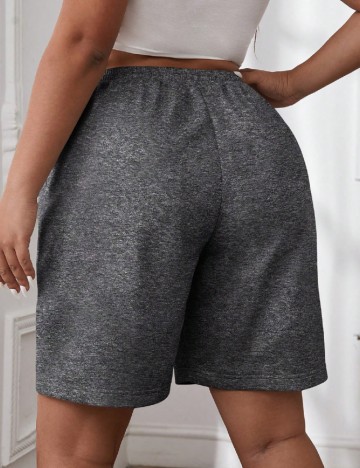 Pantaloni scurti SHEIN CURVE, gri