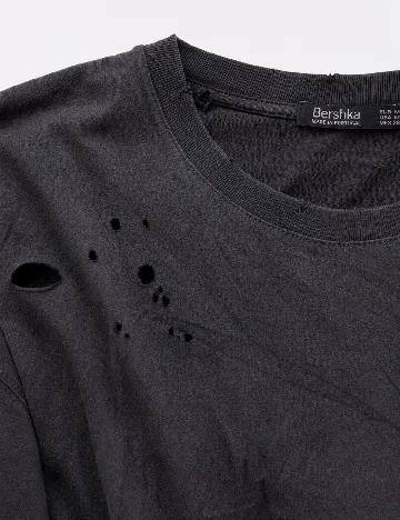 Tricou Bershka, gri inchis