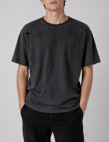 Tricou Bershka, gri inchis
