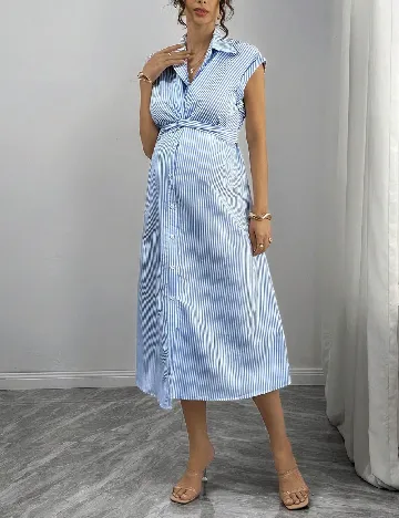 Rochie medie SHEIN Maternity, albastru
