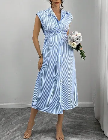 Rochie medie SHEIN Maternity, albastru