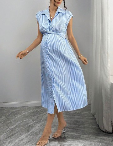 Rochie medie SHEIN Maternity, albastru