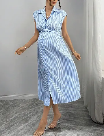 Rochie medie SHEIN Maternity, albastru