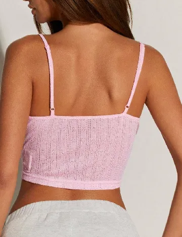 Set top si cardigan SHEIN, roz