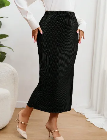 Fusta SHEIN CURVE, negru