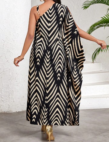 Rochie medie SHEIN, negru/crem