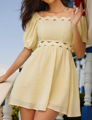 Rochie scurta SHEIN, galben