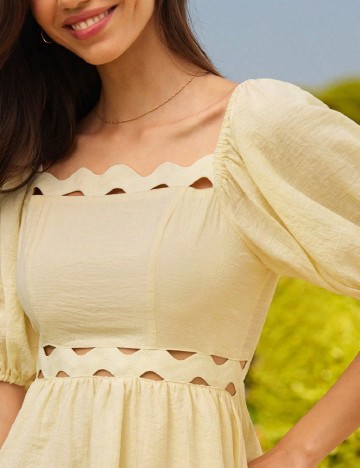 Rochie scurta SHEIN, galben