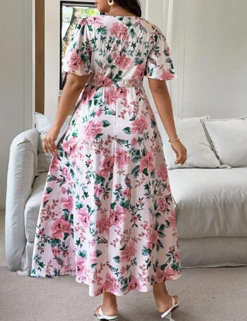 Rochie lunga SHEIN CURVE, floral print