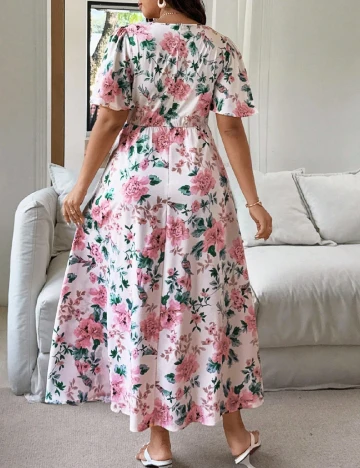 Rochie lunga SHEIN CURVE, floral print