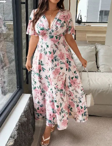 Rochie lunga SHEIN CURVE, floral print