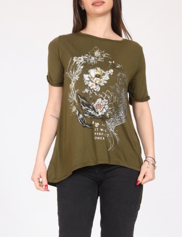 Tricou Bershka, verde