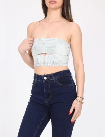 Top Bershka, albastru