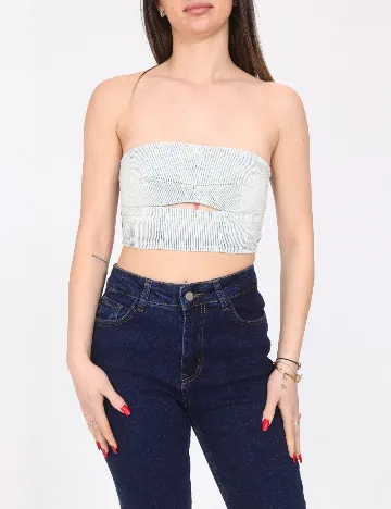 Top Bershka, albastru