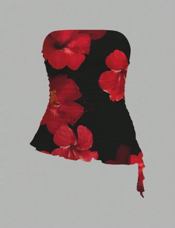 Top SHEIN, floral print