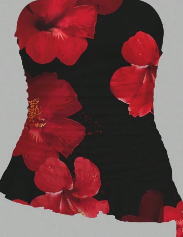 Top SHEIN, floral print