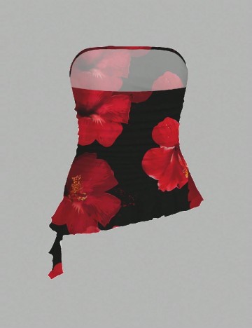 Top SHEIN, floral print