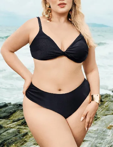 Costum de baie SHEIN CURVE, negru