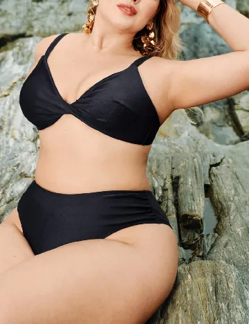 Costum de baie SHEIN CURVE, negru
