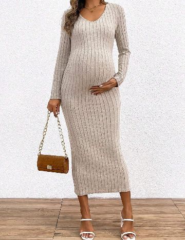 Rochie lunga SHEIN Maternity, gri