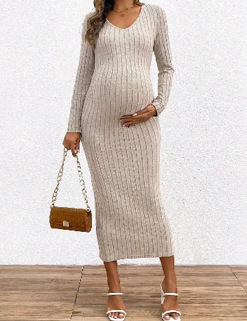 Rochie lunga SHEIN Maternity, gri