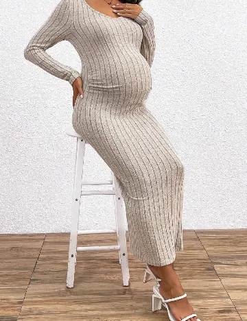 Rochie lunga SHEIN Maternity, gri