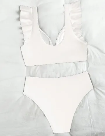 Costum de baie SHEIN, alb