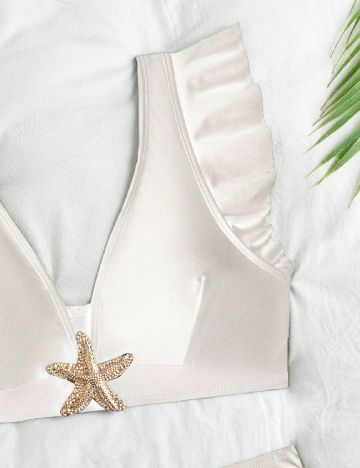 Costum de baie SHEIN, alb