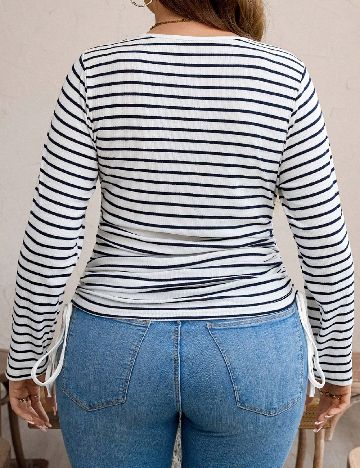 Bluza SHEIN CURVE, alb/negru